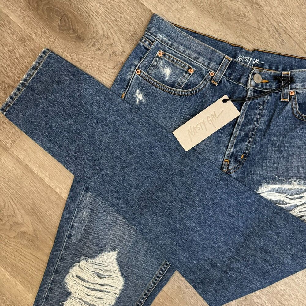 Nasty Gal Distressed Denim Jeans -‎ Size 27